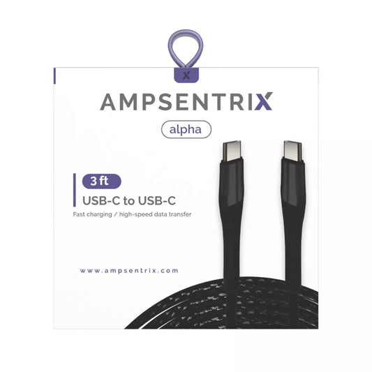 USB-C Cable (1m / 3ft) - AmpSentrix Alpha USB-C to USB-C cable